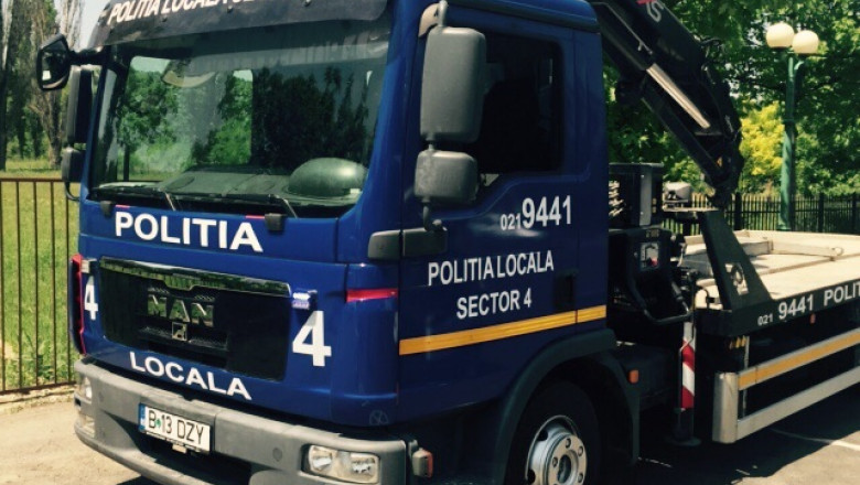 camion de ridicat masini politie locala S4