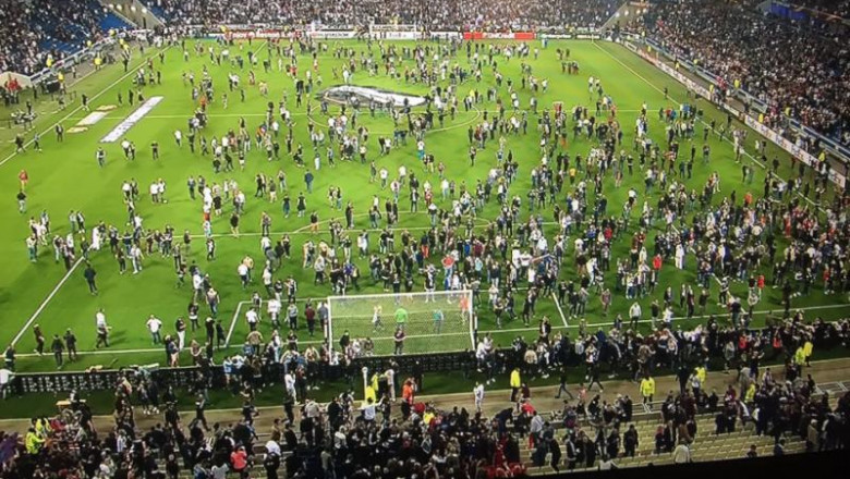 Olympique lyon besiktas stadion invadat de fani