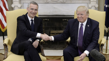 President Donald Trump Meets With NATO Secretary General Jens Stoltenberg