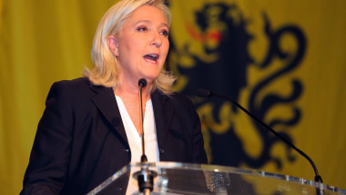 French Far-Right National Front President Marine Le Pen Is At Henin Beaumont For North Regional Elections