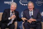 President Clinton And President George W. Bush Launch Presidential Leadership Scholars Program