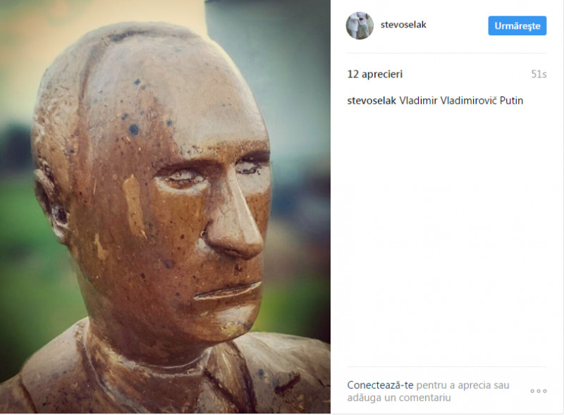 instagram statuie cu putin