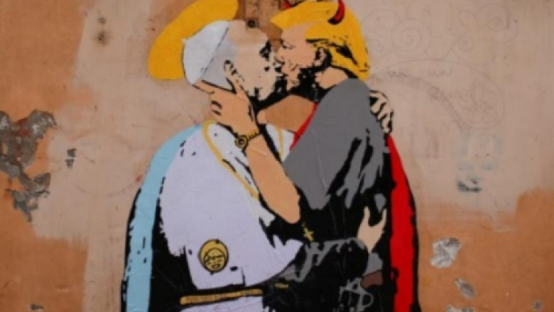 mural-papa-francisc-si-donald-trump