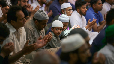 Friday Prayers Take Place At The Central Manchester Mosque