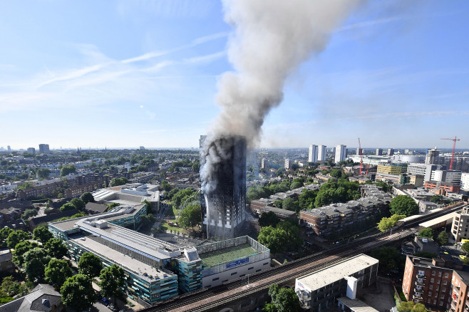 27-Storey Grenfell Tower Block On Fire In West London