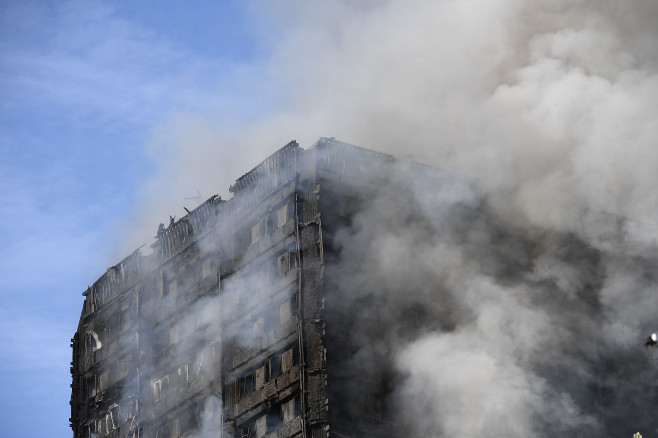 27-Storey Grenfell Tower Block On Fire In West London