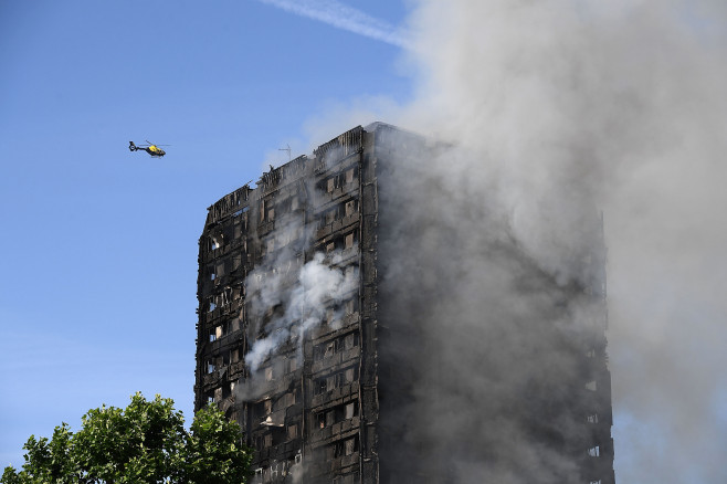 27-Storey Grenfell Tower Block On Fire In West London