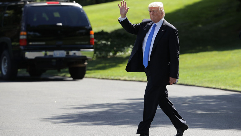 President Trump Departs The White House En Route To New Jersey