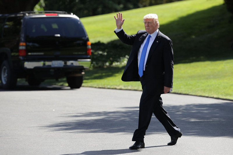 President Trump Departs The White House En Route To New Jersey