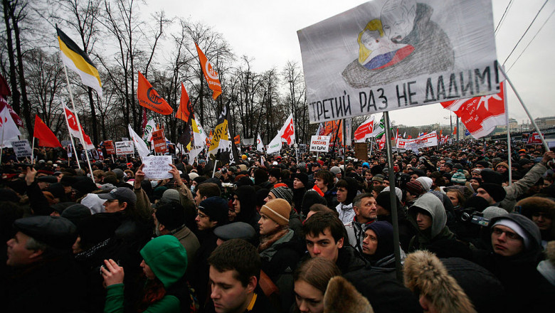 Opposition Protesters Take To The Streets Of Moscow