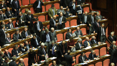 The Italian Senate Votes Over Berlusconi Parliament Expulsion