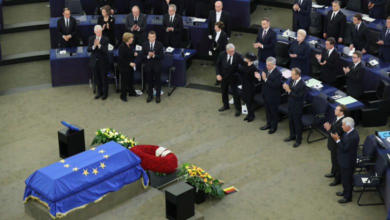 European Parliament Holds Helmut Kohl Memorial