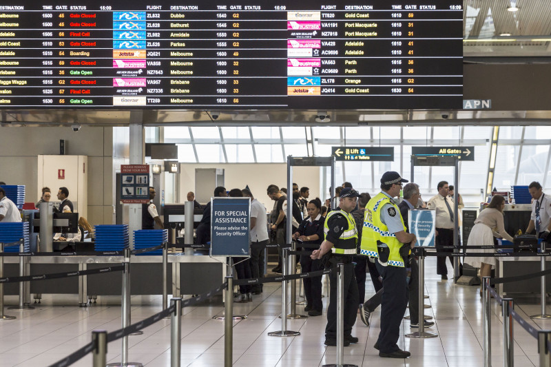 Airport Security Increased Following Terror Raids In Sydney