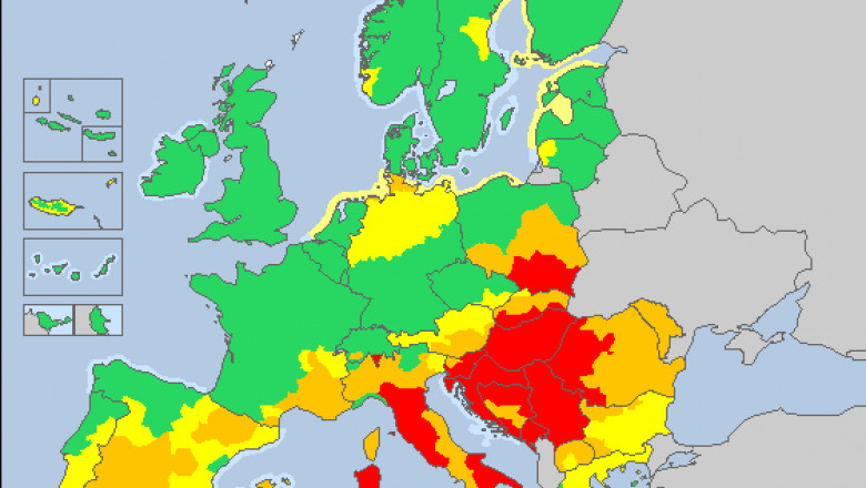 harta canicula europa
