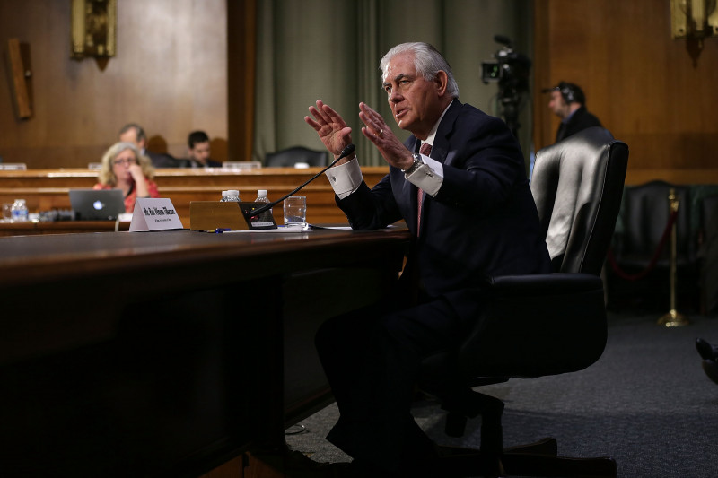 Senate Confirmation Hearing Held For Rex Tillerson To Become Secretary Of State