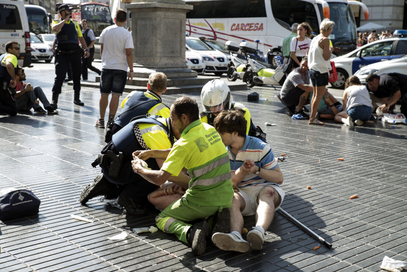 Thirteen Dead And Dozens Injured As Van Hits Crowds in Barcelona's Las Ramblas Area