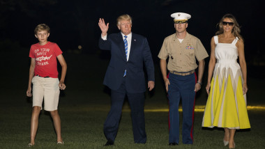 President Trump Arrives Back At The White House After Spending Time In New Jersey