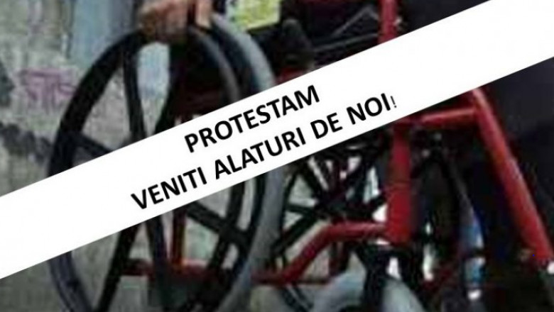 protest persoane dizabilitati