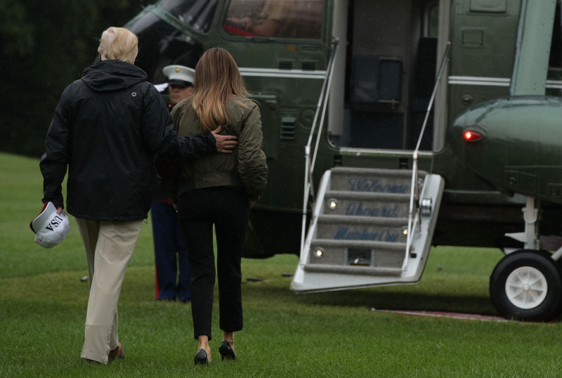 President Trump Departs White House En Route To Texas