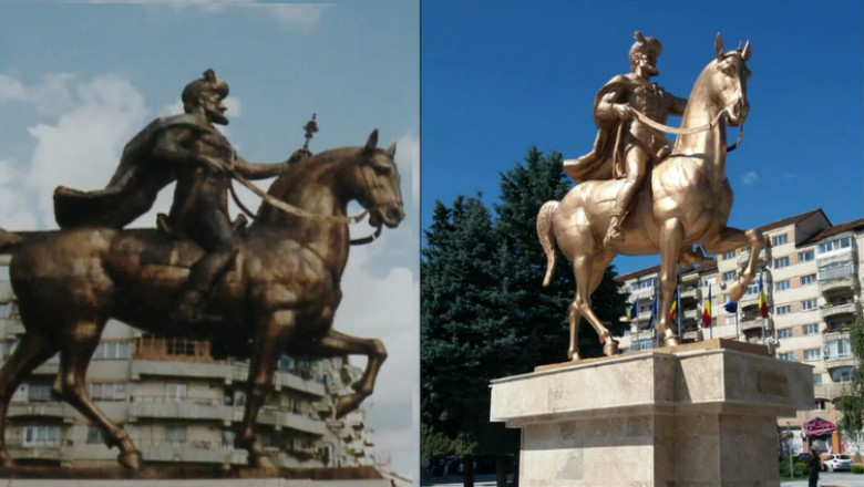 statuie mihai viteazu before and after