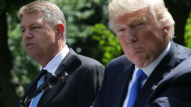 President Trump Holds News Conference With President Of Romania Klaus Iohannis