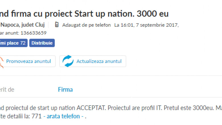 proiect start-up