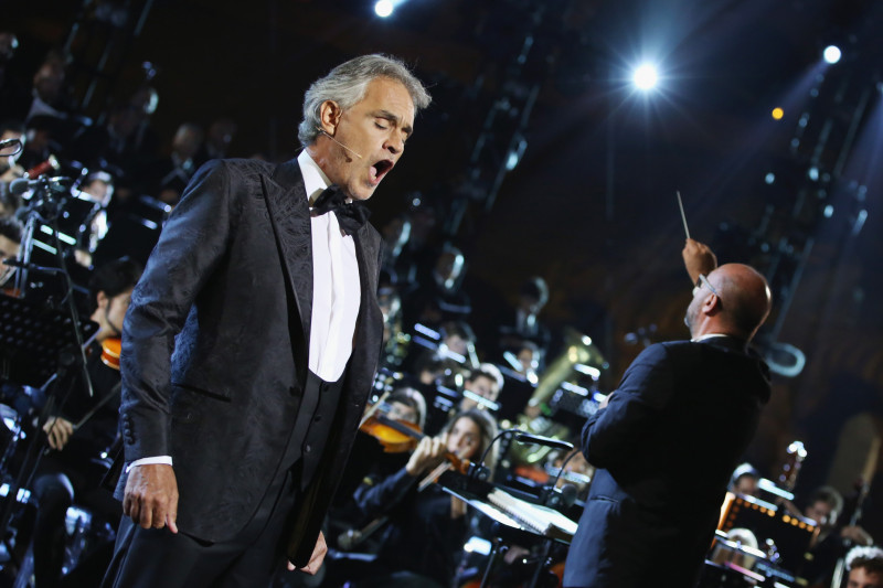 2017 Celebrity Fight Night Italy's Andrea Bocelli Show at the historic Rome Colesseum