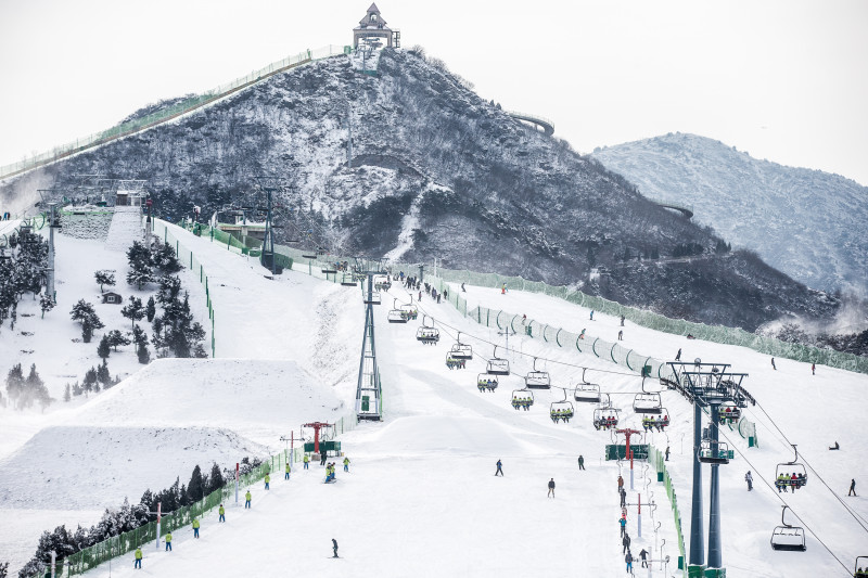 New Ski Resort Attracts Tourists After Heavy Snow In Beijing