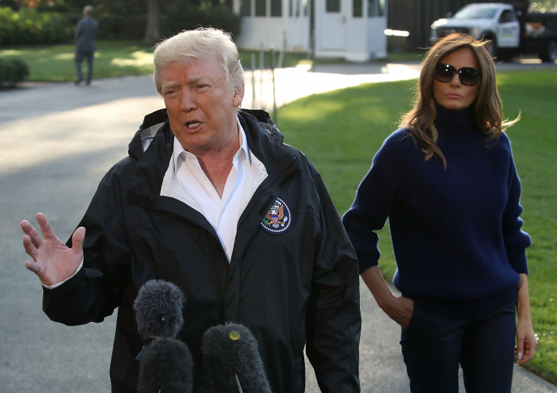 President Trump Departs White House En Route To Puerto Rico