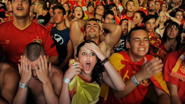 Spain Fans Watch The UEFA EURO 2012 Semi-Final Match Against Portugal