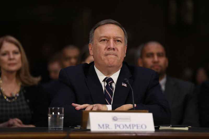 Senate Committee Holds Confirmation Hearing For Rep. Mike Pompeo To Become Director Of C.I.A.