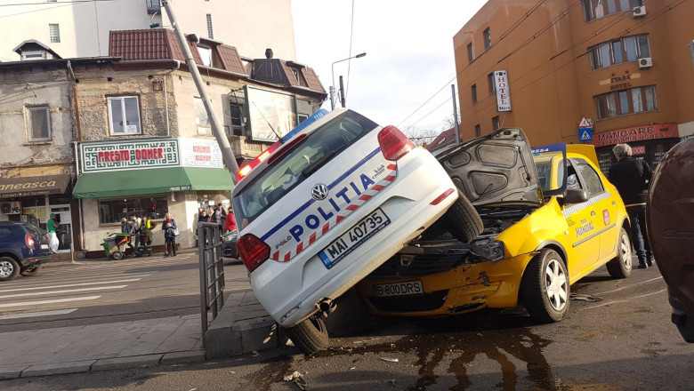 accident masina politie taxi 151217 (2)