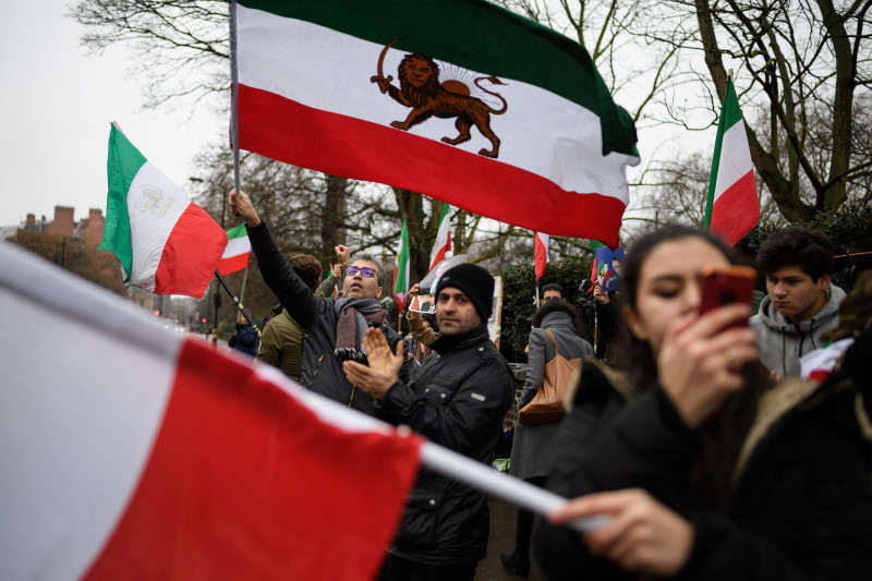 People Protest Outside Iran's London Embassy