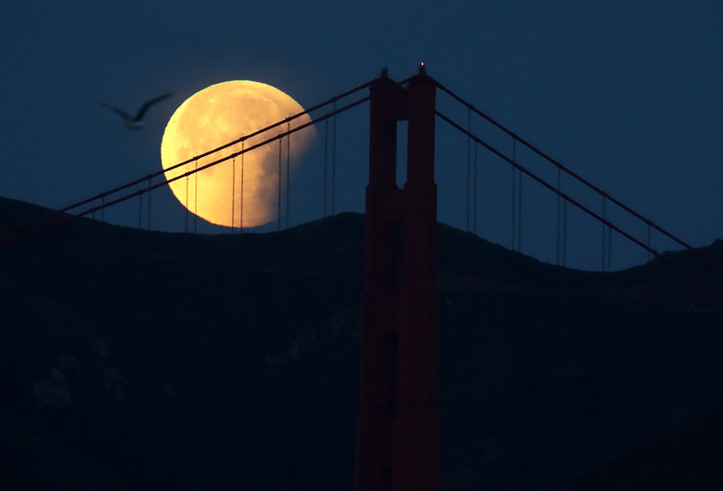Rare "Super Blue Blood Moon" Makes Appearance On U.S. West Coast