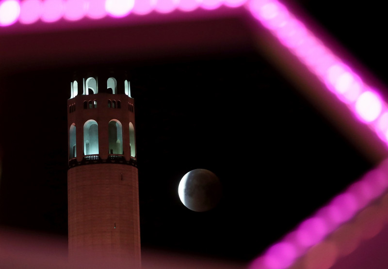 Rare "Super Blue Blood Moon" Makes Appearance On U.S. West Coast