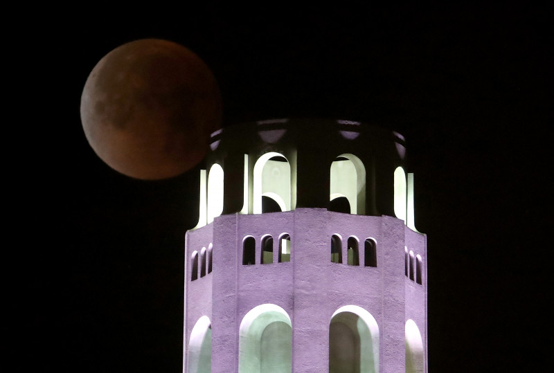 Rare "Super Blue Blood Moon" Makes Appearance On U.S. West Coast