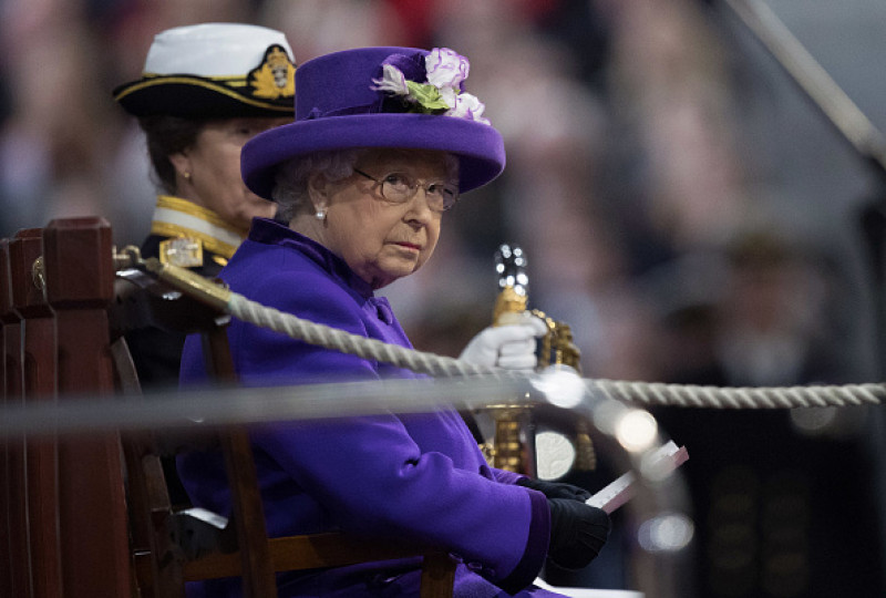 The Queen And The Princess Royal Visit HM Naval Base In Portsmouth