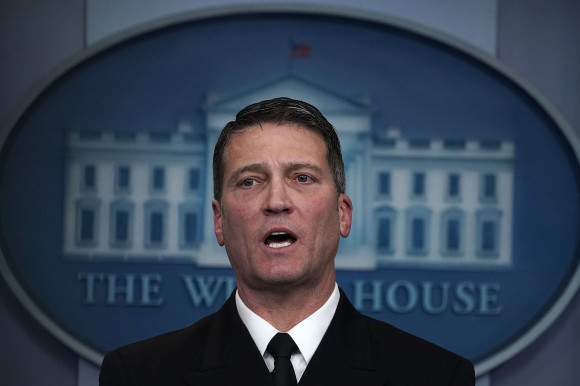 Navy Rear Adm. Dr. Ronny Jackson Speaks To Media During White House Press Briefing On President's Recent Medical Exam