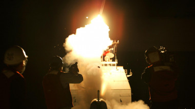 Cruise Missile Launches Off USS San Jacinto