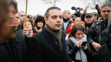 Far-Right Hungarian MP Gabor Vona Stages Political Rally In London
