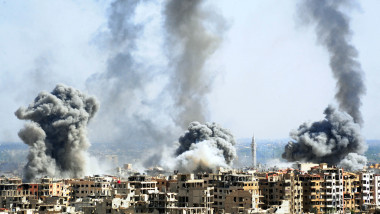 SYRIA-DAMASCUS-DOUMA-SYRIAN ARMY-STROMING-ISLAM ARMY