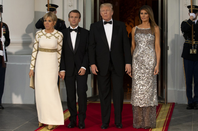 President Trump And First Lady Hosts State Dinner For French President Macron And Mrs. Macron