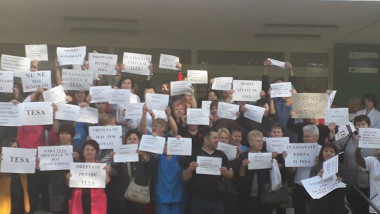 protest spitalul municipal Oradea