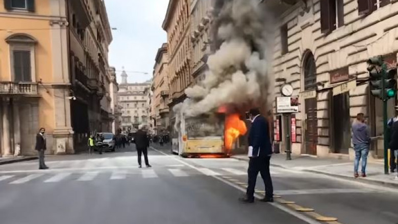 incendiu autobuz roma_captura