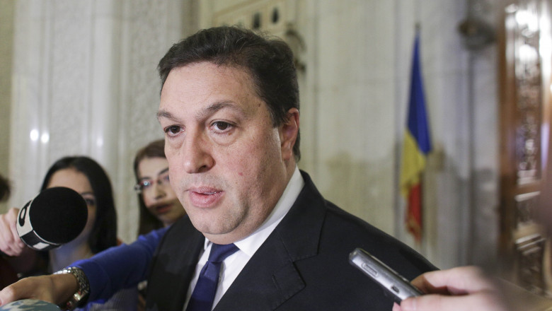 Senatorul PSD Șerban Nicolae face declarații la Parlament. Mai 2018