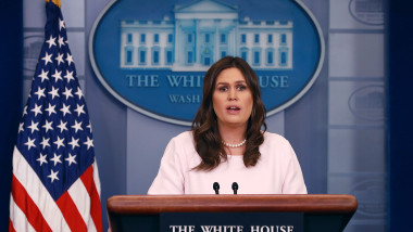 Press Secretary Sarah Sanders Holds Daily Briefing At The White House
