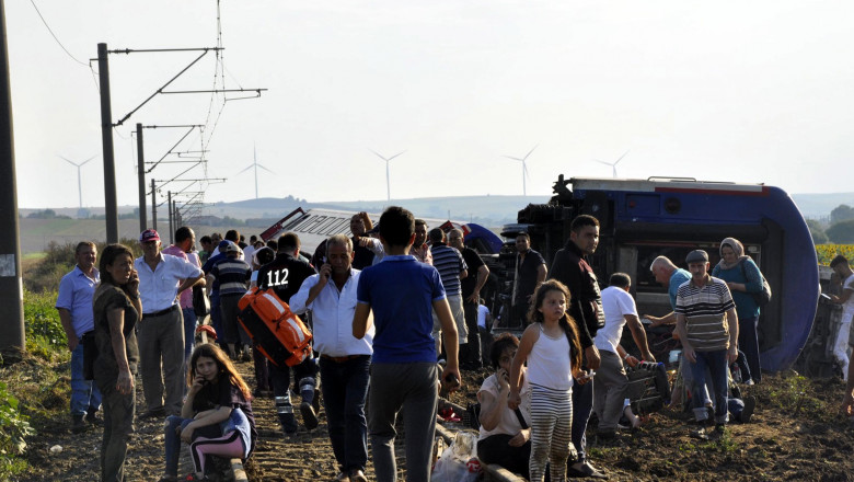 Train accident in Tekirdag, west of Turkey