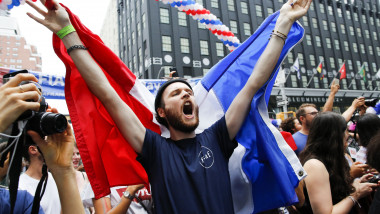World Cup Fans In The U.S. Gather To Watch Final Between France And Croatia