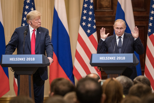 President Trump And President Putin Hold A Joint Press Conference After Summit