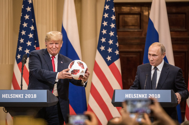 President Trump And President Putin Hold A Joint Press Conference After Summit